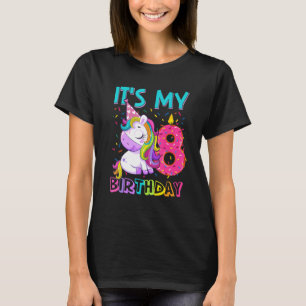 Es ist mein 8. Geburtstag Niedliches Einhorn 8 Jah T-Shirt