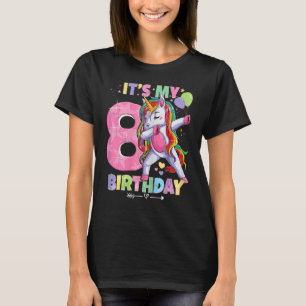 Es ist mein 8. Geburtstagskind Niedlich Unicorn Ge T-Shirt