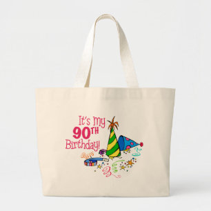 Es ist mein 90. Geburtstag (Party-Hüte) Jumbo Stoffbeutel