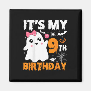 Es ist mein 9. Geburtstag 9 Jahre alter Geisterhau Magnet