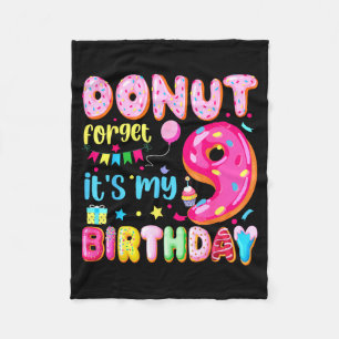 Es ist mein 9. Geburtstag Donut Vergiss nicht Pun Fleecedecke