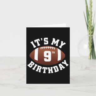 Es ist mein 9. Geburtstag Junge 9 Jahre alter Fußb Karte