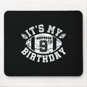 Es ist mein 9. Geburtstag Junge 9 Jahre alter Fußb Mousepad