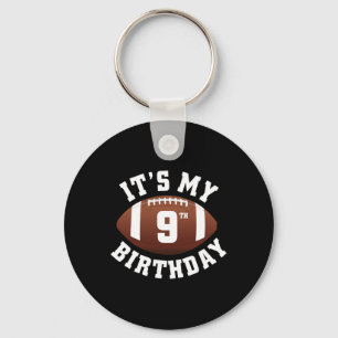 Es ist mein 9. Geburtstag Junge 9 Jahre alter Fußb Schlüsselanhänger