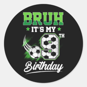 Es ist mein 9. Geburtstag Junge Sport Fan 9 Jahre  Runder Aufkleber