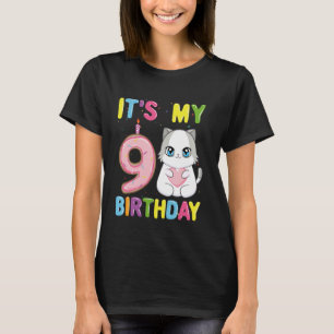 Es ist mein 9. Geburtstag Mädchen 9 Jahre alte Rag T-Shirt