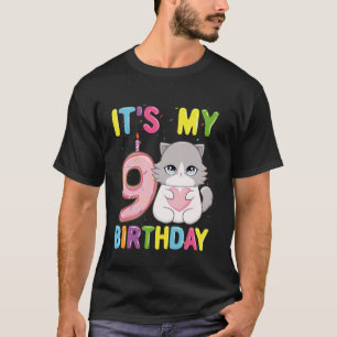 Es ist mein 9. Geburtstag Mädchen 9 Jahre alte Rag T-Shirt