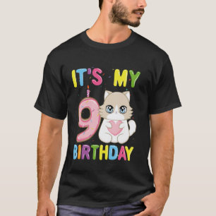 Es ist mein 9. Geburtstag Mädchen 9 Jahre alte Rag T-Shirt