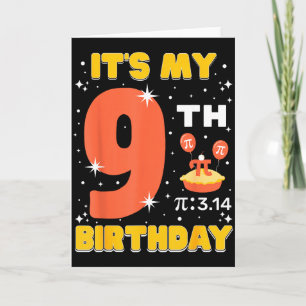 Es ist mein 9. Geburtstag Pi-Tag Mathe 9 Jahre alt Karte