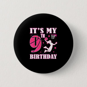 Es ist mein 9. Geburtstag Sketll Thema 9 Jahre alt Button