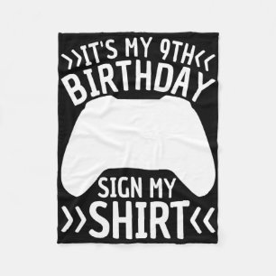 Es ist mein 9. Geburtstag Unterschreiben Mein Shir Fleecedecke