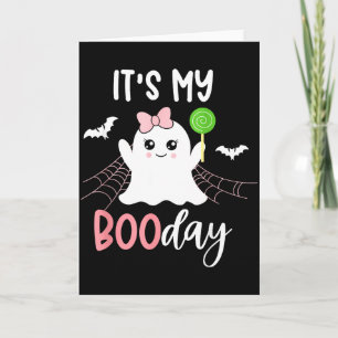 Es ist mein Boo-Tag Süß Halloween Geburtstag Geist Karte