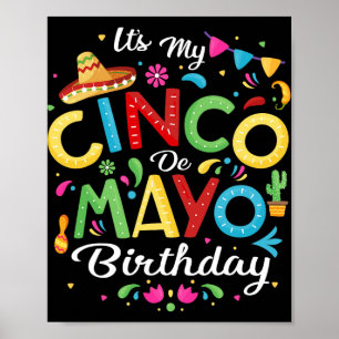 Es ist mein Cinco-De-Mayo-Geburtstag Lustiger Cinc Poster