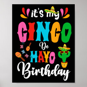 Es ist mein Cinco De Mayo Geburtstag mexikanischer Poster