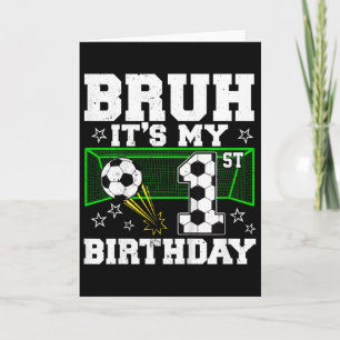 Es ist mein erster Geburtstag Junge Fußball 1 Jahr Karte