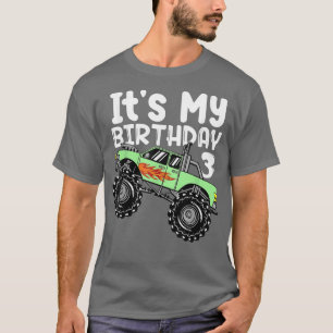 Es ist mein Geburtstag 3 Kinder Party Themed Monst T-Shirt