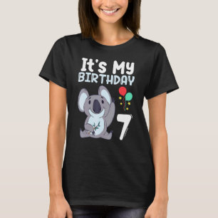 Es ist mein Geburtstag 7 Kinder Party Themed Koala T-Shirt