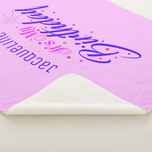Es ist mein Geburtstag auf PINK Sherpadecke