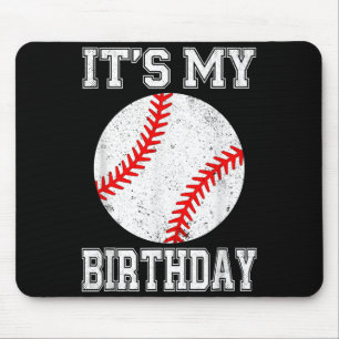 Es ist mein Geburtstag Baseball im Vintage-Stil Mousepad