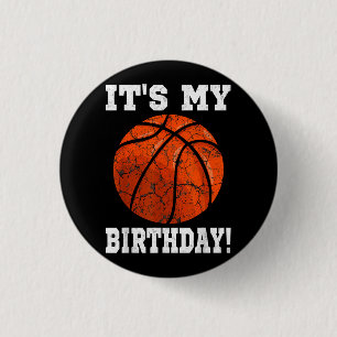 Es ist mein Geburtstag Basketballliebhaber-Geschen Button