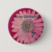 Es ist mein Geburtstag! Blume 7. Button (Vorderseite)
