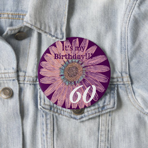 Es ist mein Geburtstag! Blume Personalisiert Gebur Button
