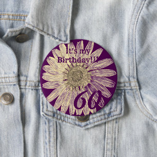 Es ist mein Geburtstag! Blume Personalisiert Gebur Button