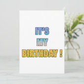 Es ist mein Geburtstag Einladung (Stehend Vorderseite)