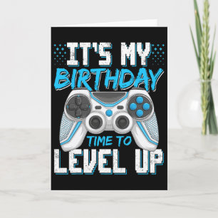 Es ist mein Geburtstag Gamer Level Up Videospiel P Karte