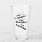 Es ist mein Geburtstag Glas (Rückseite)