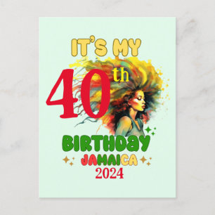 Es ist mein Geburtstag Jamaica Mädchen Party Urlau Postkarte