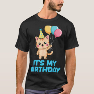 Es ist mein Geburtstag Kawaii Katze T-Shirt