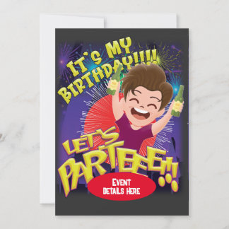 Es ist mein Geburtstag - Lasst uns Parteeee! Einladung