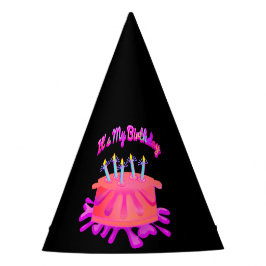 Es ist mein Geburtstag! Pink Cake Party Partyhütchen