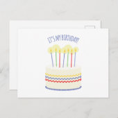 Es ist mein Geburtstag Postkarte (Vorne/Hinten)
