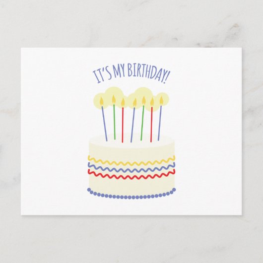 Es ist mein Geburtstag Postkarte (Vorderseite)