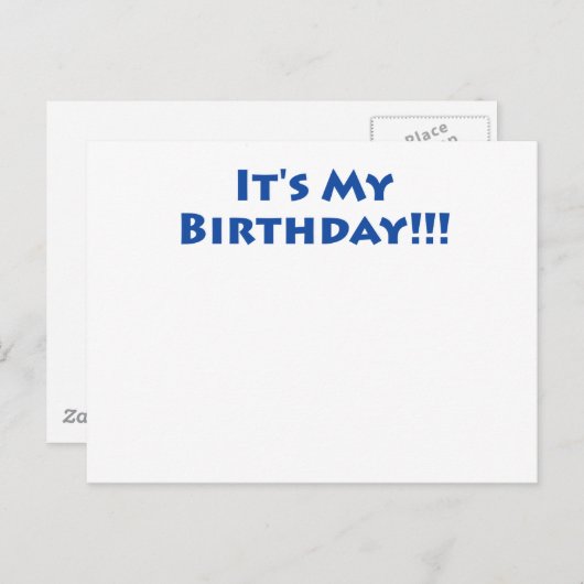 Es ist mein Geburtstag! Postkarte (Vorne/Hinten)