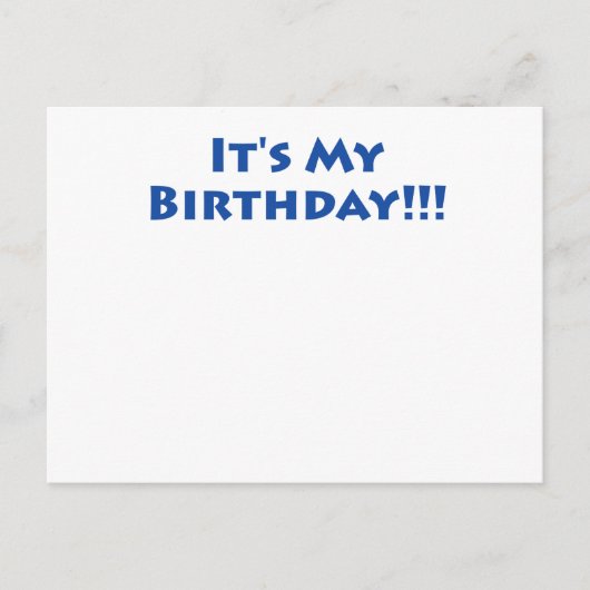 Es ist mein Geburtstag! Postkarte (Vorderseite)