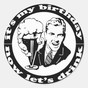 Es ist mein Geburtstag Runder Aufkleber
