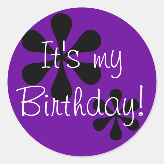 Es ist mein Geburtstag! Runder Aufkleber (Vorderseite)