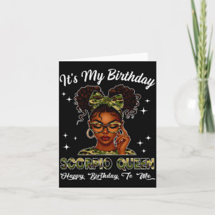 Es ist mein Geburtstag Scoro Queen Camo Bow Afro S Karte