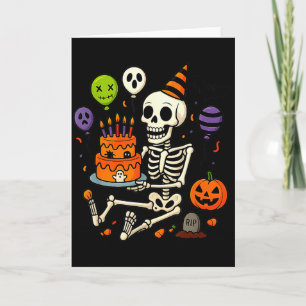 Es ist mein Geburtstag Skelett Frohe Halloween-Par Karte
