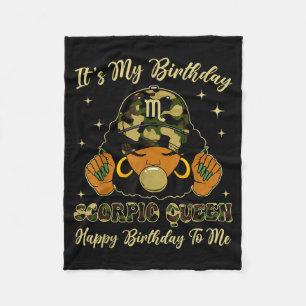 Es ist mein Geburtstag Skorpion Schwarze Frau Mit Fleecedecke