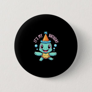 Es ist mein Geburtstag Süße Meeresschildkröte Ozea Button