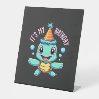 Es ist mein Geburtstag Süße Meeresschildkröte Ozea Sockelschild