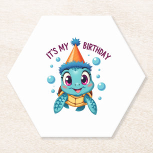 Es ist mein Geburtstag Süße Meeresschildkröte Ozea Untersetzer