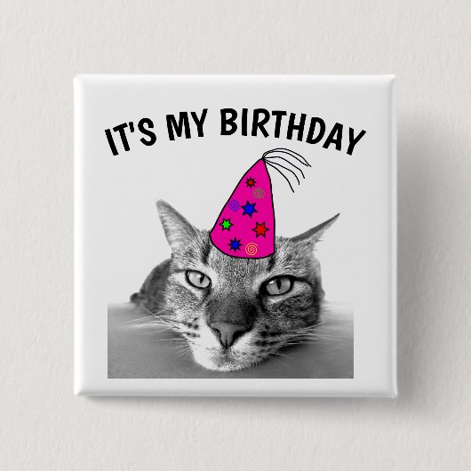 ES IST MEIN GEBURTSTAG, TABBBY-KABEL BUTTON (Vorderseite)