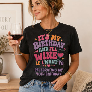 Es ist mein Geburtstag und ich werde Wein trinken, Tri-Blend Shirt