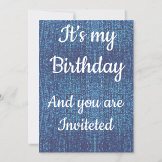 Es ist mein Geburtstag und Sie sind eingeladen Einladung