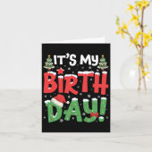 Es ist mein Geburtstag Weihnachten Weihnachten Wei Karte (Gelbe Blume)